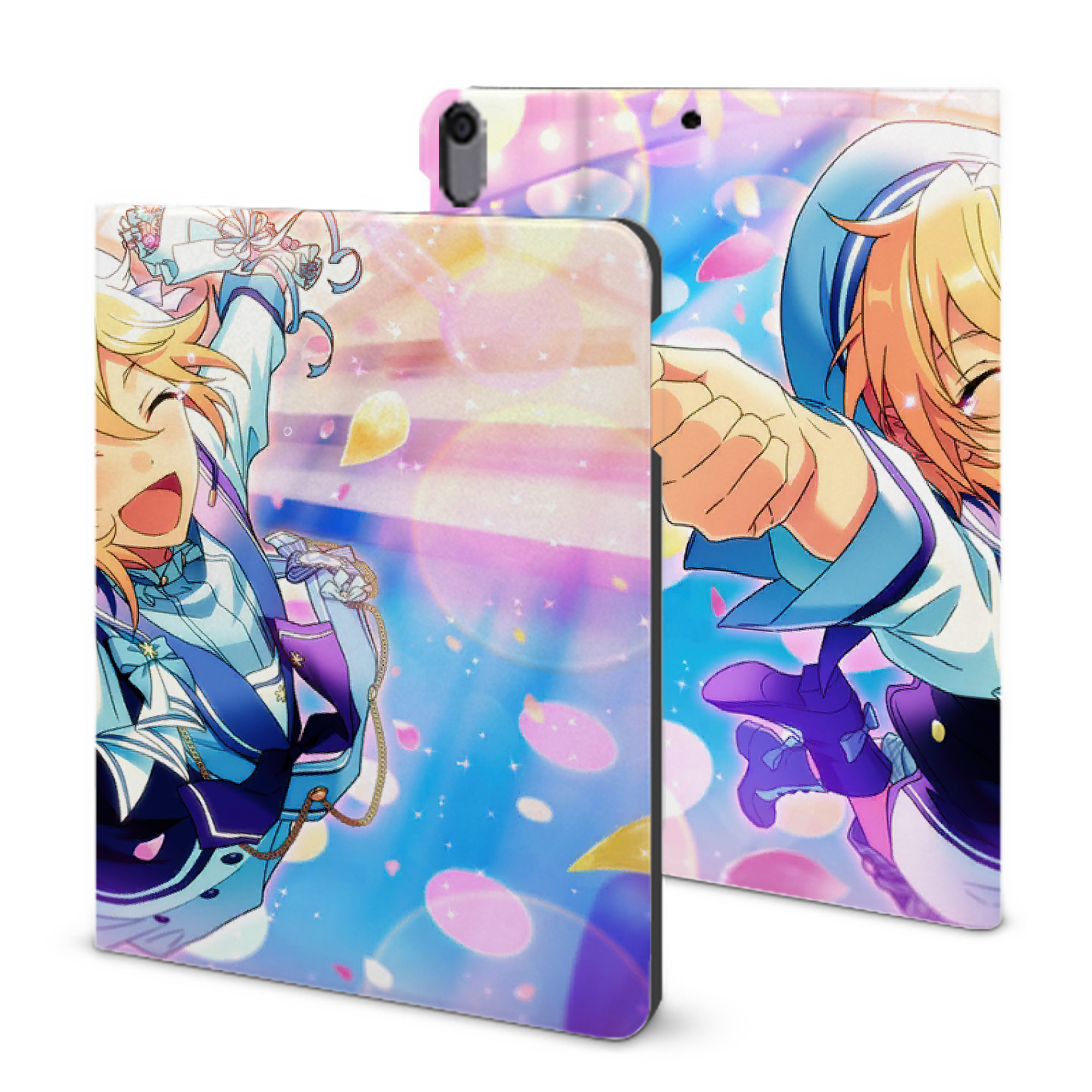 （画像用） あんさんぶるスターズ! Ensemble Stars IPad ケース ブック型 PUレザー TPU 耐衝撃 軽量 薄型 ペン収納なし 全面保護 IPad 各モデル対応